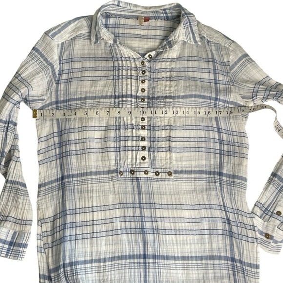 Anthropologie Pilcro Blue and White Plaid Tunic - Picture 10 of 12